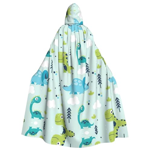 JIUTY Dinosaurier-Muster, Maskerade, wirtschaftlicher Kapuzenumhang für Erwachsene, 140 cm lang, perfekt für Halloween-Partys, Tänze JIUTY Dinosaurier-Muster, Maskerade, wirtschaftlicher Kapuzenumhang für Erwachsene, 140 cm lang, perfekt für Halloween-Partys, Tänze von JIUTY