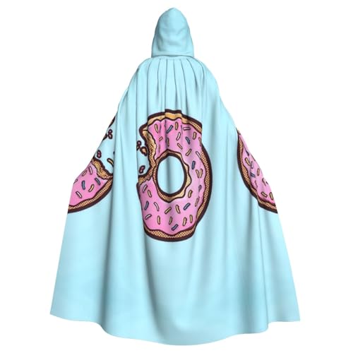 JIUTY Donut-Druck Maskerade, wirtschaftlicher Kapuzenumhang für Erwachsene, 140 cm lang, perfekt für Halloween-Partys, Tänze JIUTY Donut-Druck Maskerade, wirtschaftlicher Kapuzenumhang für Erwachsene, 140 cm lang, perfekt für Halloween-Partys, Tänze von JIUTY