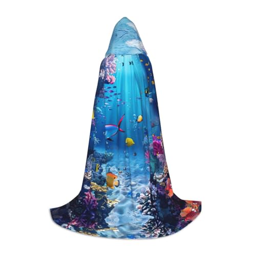 JIUTY Farbenfroher Kapuzenumhang mit Ozean-Thema, Halloween, Cosplay, Party-Requisiten, Kapuzenumhang, Karnevals-Zubehör für Party JIUTY Farbenfroher Kapuzenumhang mit Ozean-Thema, Halloween, Cosplay, Party-Requisiten, Kapuzenumhang, Karnevals-Zubehör für Party von JIUTY