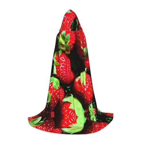 JIUTY Halloween-Kapuzenpullover mit Erdbeermuster, Cosplay-Umhang, Party-Requisiten, Kapuzenumhang, Karnevals-Zubehör für Party JIUTY Halloween-Kapuzenpullover mit Erdbeermuster, Cosplay-Umhang, Party-Requisiten, Kapuzenumhang, Karnevals-Zubehör für Party von JIUTY