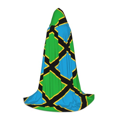 JIUTY Halloween-Kapuzenpullover mit Tansania-Flagge, Cosplay, Party-Requisiten, Kapuzenumhang, Karnevals-Zubehör für Party JIUTY Halloween-Kapuzenpullover mit Tansania-Flagge, Cosplay, Party-Requisiten, Kapuzenumhang, Karnevals-Zubehör für Party von JIUTY