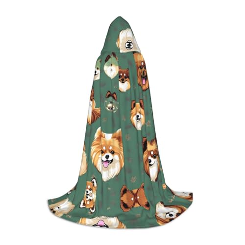 JIUTY Halloween-Kapuzenpullover mit Zwergspitz-Muster, Cosplay-Umhang, Party-Requisiten, Kapuzenumhang, Karnevals-Zubehör für Party JIUTY Halloween-Kapuzenpullover mit Zwergspitz-Muster, Cosplay-Umhang, Party-Requisiten, Kapuzenumhang, Karnevals-Zubehör für Party von JIUTY