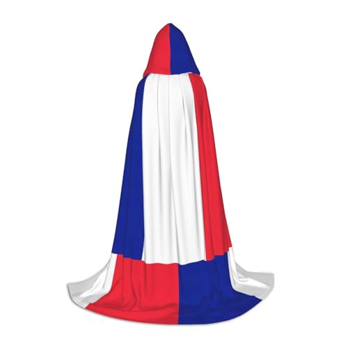 JIUTY Halloween-Kapuzenpullover mit französischer Flagge, Cosplay, Party-Requisiten, Kapuzenumhang, Karnevals-Zubehör für Party von JIUTY