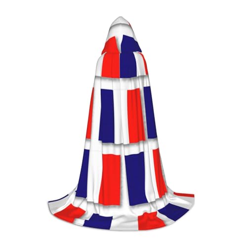 JIUTY Halloween-Kapuzenpullover mit französischer Flagge, Cosplay, Party-Requisiten, Kapuzenumhang, Karnevals-Zubehör für Party von JIUTY