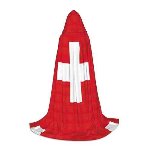JIUTY Halloween-Umhang mit Schweizer Flagge, Cosplay, Party-Requisiten, Kapuzenumhang, Karnevals-Zubehör für Party JIUTY Halloween-Umhang mit Schweizer Flagge, Cosplay, Party-Requisiten, Kapuzenumhang, Karnevals-Zubehör für Party von JIUTY