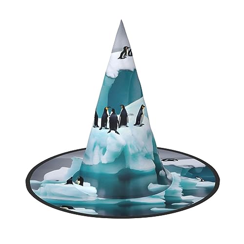 JIUTY Hexenhut Pinguine auf dem Eisberg, Halloween-Dekoration, Hexenhut, Kostüm, Zubehör, faltbar, Halloween-Hexenhut, 2 Stück JIUTY Hexenhut Pinguine auf dem Eisberg, Halloween-Dekoration, Hexenhut, Kostüm, Zubehör, faltbar, Halloween-Hexenhut, 2 Stück von JIUTY