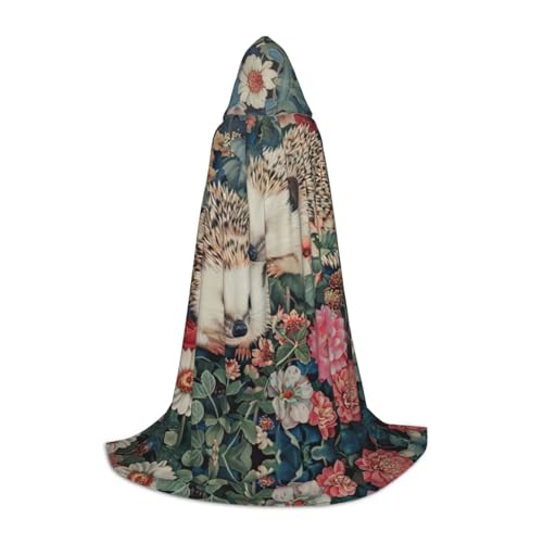 JIUTY Kapuzenumhang mit Blumenmuster, Igel, Halloween, Cosplay, Party-Requisiten, Kapuzenumhang, Karnevals-Zubehör für Party JIUTY Kapuzenumhang mit Blumenmuster, Igel, Halloween, Cosplay, Party-Requisiten, Kapuzenumhang, Karnevals-Zubehör für Party von JIUTY