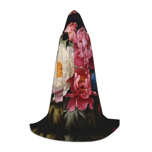 JIUTY Kapuzenumhang mit Pfingstrose, für Halloween, Cosplay, Party-Requisiten, Kapuzenumhang, Karnevals-Zubehör für Party JIUTY Kapuzenumhang mit Pfingstrose, für Halloween, Cosplay, Party-Requisiten, Kapuzenumhang, Karnevals-Zubehör für Party von JIUTY