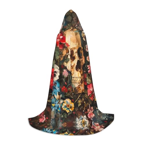 JIUTY Kapuzenumhang mit Totenkopf-Motiv, für Halloween, Cosplay, Party-Requisiten, Kapuzenumhang, Karnevals-Zubehör für Party JIUTY Kapuzenumhang mit Totenkopf-Motiv, für Halloween, Cosplay, Party-Requisiten, Kapuzenumhang, Karnevals-Zubehör für Party von JIUTY