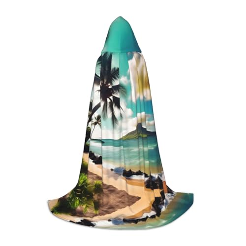 JIUTY Kapuzenumhang mit tropischen Strandpalmen, Halloween, Cosplay, Party-Requisiten, Kapuzenumhang, Karnevals-Zubehör für Party JIUTY Kapuzenumhang mit tropischen Strandpalmen, Halloween, Cosplay, Party-Requisiten, Kapuzenumhang, Karnevals-Zubehör für Party von JIUTY