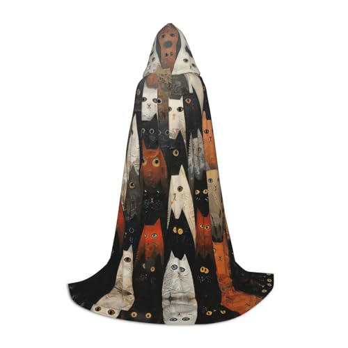 JIUTY Katzen-Halloween-Hoodie, Robe, Cosplay, Party-Requisiten, Kapuzenumhang, Umhang, Karnevals-Zubehör für Party JIUTY Katzen-Halloween-Hoodie, Robe, Cosplay, Party-Requisiten, Kapuzenumhang, Umhang, Karnevals-Zubehör für Party von JIUTY