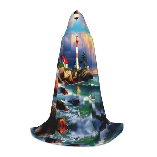 JIUTY Leuchtturm mit Strassstein-Gemälde, Halloween-Hoodie, Robe, Cosplay, Party-Requisiten, Kapuzenumhang, Karnevals-Zubehör für Party JIUTY Leuchtturm mit Strassstein-Gemälde, Halloween-Hoodie, Robe, Cosplay, Party-Requisiten, Kapuzenumhang, Karnevals-Zubehör für Party von JIUTY