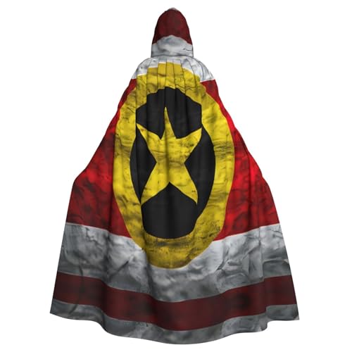 JIUTY Maryland-Flagge, Maskerade, Erwachsenen-Umhang, wirtschaftlicher Kapuzenumhang, 140 cm lang, perfekt für Halloween-Partys, Tänze von JIUTY