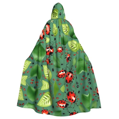JIUTY Maskerade mit Blättern und Marienkäfern, wirtschaftlicher Kapuzenumhang für Erwachsene, 140 cm lang, perfekt für Halloween-Partys, Tänze JIUTY Maskerade mit Blättern und Marienkäfern, wirtschaftlicher Kapuzenumhang für Erwachsene, 140 cm lang, perfekt für Halloween-Partys, Tänze von JIUTY