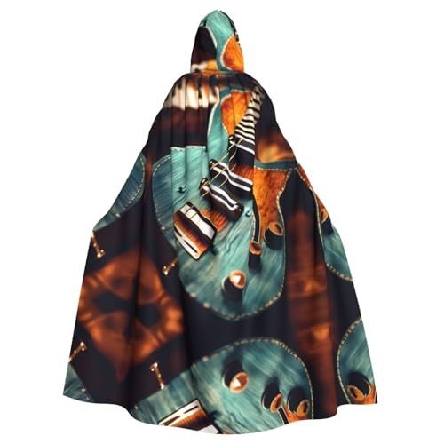 JIUTY Maskerade mit Musikgitarre, für Erwachsene, wirtschaftlicher Kapuzenumhang, 140 cm lang, perfekt für Halloween-Partys, Tänze JIUTY Maskerade mit Musikgitarre, für Erwachsene, wirtschaftlicher Kapuzenumhang, 140 cm lang, perfekt für Halloween-Partys, Tänze von JIUTY