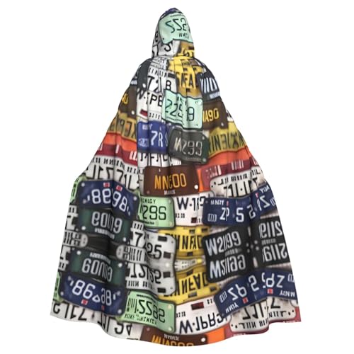 JIUTY Maskerade mit Nummernschild-Druck, für Erwachsene, wirtschaftlicher Kapuzenumhang, 140 cm lang, perfekt für Halloween-Partys, Tänze JIUTY Maskerade mit Nummernschild-Druck, für Erwachsene, wirtschaftlicher Kapuzenumhang, 140 cm lang, perfekt für Halloween-Partys, Tänze von JIUTY