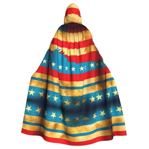 JIUTY Maskerade mit hawaiianischer Flagge, für Erwachsene, wirtschaftlicher Kapuzenumhang, 140 cm lang, perfekt für Halloween-Partys, Tänze JIUTY Maskerade mit hawaiianischer Flagge, für Erwachsene, wirtschaftlicher Kapuzenumhang, 140 cm lang, perfekt für Halloween-Partys, Tänze von JIUTY