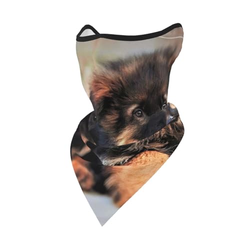 JIUTY Niedlicher deutscher Schäferhund, Gesichtsbedeckung, Schal, atmungsaktiv, für Laufen, Camping, Klettern von JIUTY