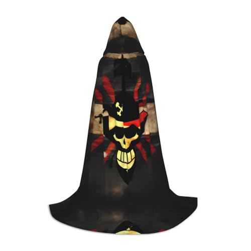 JIUTY Piratenflagge, Halloween, Kapuzenmantel, Cosplay, Party-Requisiten, Kapuzenumhang, Karnevals-Zubehör für Party JIUTY Piratenflagge, Halloween, Kapuzenmantel, Cosplay, Party-Requisiten, Kapuzenumhang, Karnevals-Zubehör für Party von JIUTY