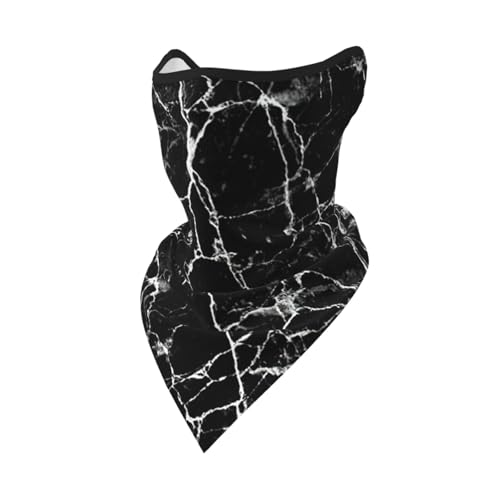 JIUTY Schwarzer Marmor-Gesichtsbedeckung, Schal, atmungsaktiv, für Laufen, Camping, Klettern von JIUTY