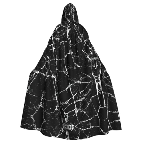 JIUTY Schwarzer Marmordruck-Maskerade, wirtschaftlicher Kapuzenumhang für Erwachsene, 140 cm lang, perfekt für Halloween-Partys, Tänze JIUTY Schwarzer Marmordruck-Maskerade, wirtschaftlicher Kapuzenumhang für Erwachsene, 140 cm lang, perfekt für Halloween-Partys, Tänze von JIUTY