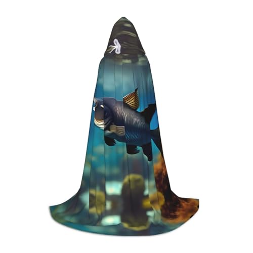 JIUTY Subaquatic Wels-Halloween-Kapuzenpullover, Cosplay-Umhang, Party-Requisiten, Kapuzenumhang, Karnevals-Zubehör für Party JIUTY Subaquatic Wels-Halloween-Kapuzenpullover, Cosplay-Umhang, Party-Requisiten, Kapuzenumhang, Karnevals-Zubehör für Party von JIUTY