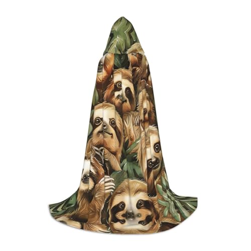 JIUTY Süßes Faultier-Halloween-Kapuzenpullover, Robe, Cosplay, Party-Requisiten, Kapuzenumhang, Karnevals-Accessoire für Party JIUTY Süßes Faultier-Halloween-Kapuzenpullover, Robe, Cosplay, Party-Requisiten, Kapuzenumhang, Karnevals-Accessoire für Party von JIUTY