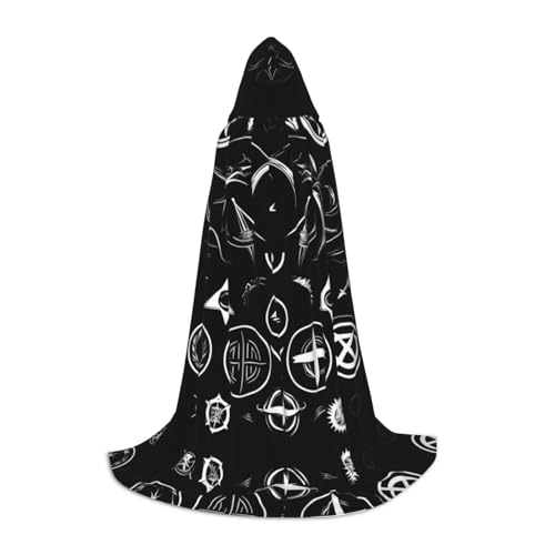 JIUTY Supernatural Symbols schwarzer Halloween-Hoodie, Robe, Cosplay, Party-Requisiten, Kapuzenumhang, Karneval, Accessoire für Party JIUTY Supernatural Symbols schwarzer Halloween-Hoodie, Robe, Cosplay, Party-Requisiten, Kapuzenumhang, Karneval, Accessoire für Party von JIUTY