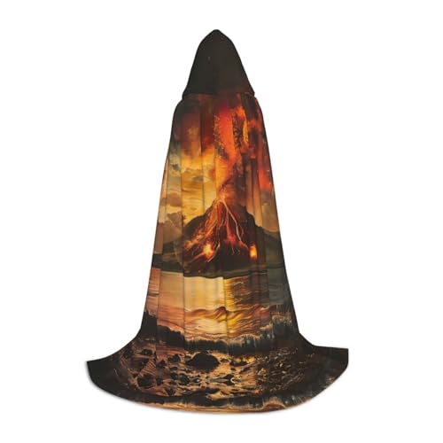 JIUTY Volcano Halloween-Kapuzenpullover, Cosplay-Umhang, Party-Requisiten, Kapuzenumhang, Karneval, Accessoire für Party JIUTY Volcano Halloween-Kapuzenpullover, Cosplay-Umhang, Party-Requisiten, Kapuzenumhang, Karneval, Accessoire für Party von JIUTY