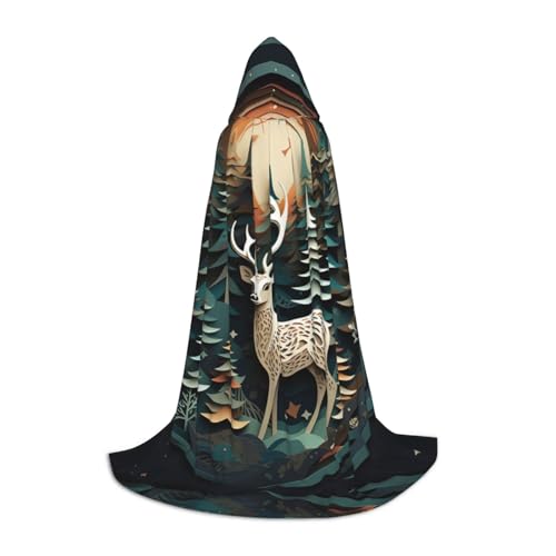 JIUTY Weihnachtliches Hirsch-Halloween-Hoodie, Robe, Cosplay, Party-Requisiten, Kapuzenumhang, Karnevals-Zubehör für Party JIUTY Weihnachtliches Hirsch-Halloween-Hoodie, Robe, Cosplay, Party-Requisiten, Kapuzenumhang, Karnevals-Zubehör für Party von JIUTY