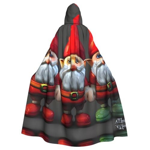 JIUTY Weihnachtswichtel, bedruckt, Maskerade für Erwachsene, wirtschaftlicher Kapuzenumhang, 140 cm lang, perfekt für Halloween-Partys, Tänze JIUTY Weihnachtswichtel, bedruckt, Maskerade für Erwachsene, wirtschaftlicher Kapuzenumhang, 140 cm lang, perfekt für Halloween-Partys, Tänze von JIUTY
