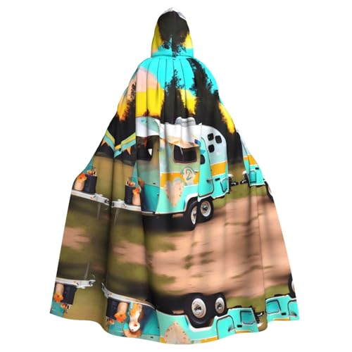 JIUTY "You Make Me Happy"-Camper-Druck, Maskerade für Erwachsene, wirtschaftlicher Kapuzenumhang, 140 cm lang, perfekt für Halloween-Partys, Tänze JIUTY "You Make Me Happy"-Camper-Druck, Maskerade für Erwachsene, wirtschaftlicher Kapuzenumhang, 140 cm lang, perfekt für Halloween-Partys, Tänze von JIUTY