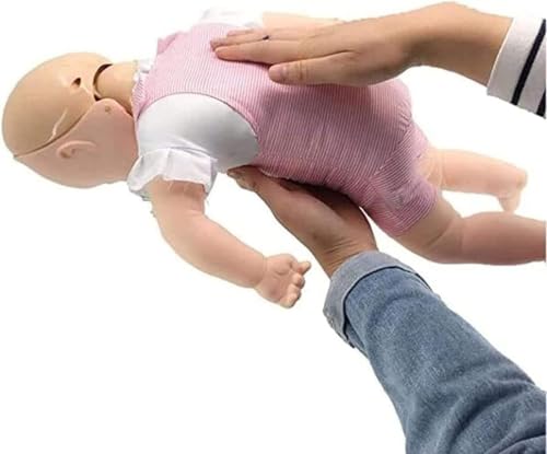 Erste-Hilfe-Modell, Modell zur kardiopulmonalen Wiederbelebung, Erstickungs-Erste-Hilfe-Training für Babys, Puppe, fortgeschrittene CPR-Puppe mit Tasche für die pädagogische Unterrichtsforschung von JIYIHENKEAI