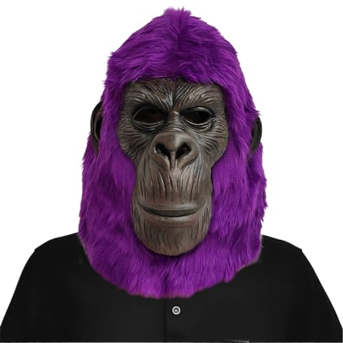 JIYTG Monkey Full Head Halloween Cosplay Halloween Kleid für Frauen Mann Halloween Dress Up Cosplay Karneval von JIYTG