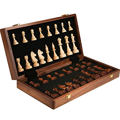 JIYTG Schachbrett, Turnier-Schach-Set, Klappbrett, Holz-Schachfiguren, Schachsets, Spielbrett, Reiseschachinternational, Schachfiguren, 39 cm JIYTG Schachbrett, Turnier-Schach-Set, Klappbrett, Holz-Schachfiguren, Schachsets, Spielbrett, Reiseschachinternational, Schachfiguren, 39 cm von JIYTG