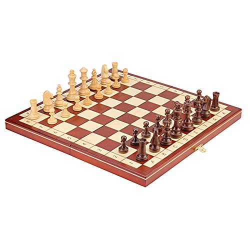 JIYTG Schachspiel, 40 cm, Holzfigur, Dame, mittelalterliches Schachbrett, Brettspiel, Schachgeschenk, internationale Schachfiguren, 28 cm JIYTG Schachspiel, 40 cm, Holzfigur, Dame, mittelalterliches Schachbrett, Brettspiel, Schachgeschenk, internationale Schachfiguren, 28 cm von JIYTG