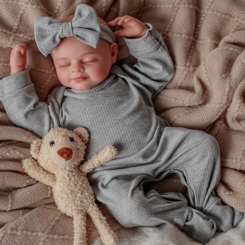 JIZHI Reborn-Babypuppen Mädchen – 17 Zoll große, realistische Reborn-Puppe mit Vinylkörper, realistische Babypuppe mit Kleidung und Zubehör für Kinder im Alter von 3, 4, 5, 6, 7, 8, 9 Jahren JIZHI Reborn-Babypuppen Mädchen – 17 Zoll große, realistische Reborn-Puppe mit Vinylkörper, realistische Babypuppe mit Kleidung und Zubehör für Kinder im Alter von 3, 4, 5, 6, 7, 8, 9 Jahren von JIZHI