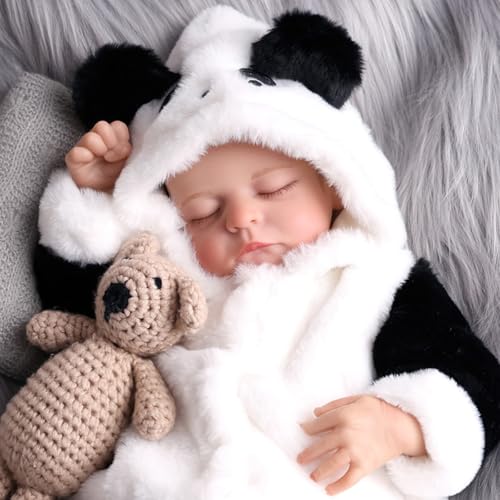 JIZHI Lebensechte Reborn Baby Puppen 20 Zoll - Babypuppen Junge Weicher Vin-yl-Körper - Realistische Neugeborenen Sieht aus wie EIN echtes Baby (Junge mit Geschlossenen Augen) von JIZHI