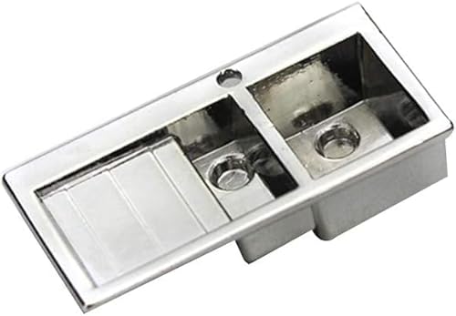 Silber 1/12 Realistisches Waschbecken Modell Rollenspiel Puppenhaus Zubehör Miniaturgröße Spielzeug Umweltfreundlich Küche Doppelspüle Möbel Zubehör für Puppenhaus Silber 1/12 Realistisches Waschbecken Modell Rollenspiel Puppenhaus Zubehör Miniaturgröße Spielzeug Umweltfreundlich Küche Doppelspüle Möbel Zubehör für Puppenhaus von JIzian