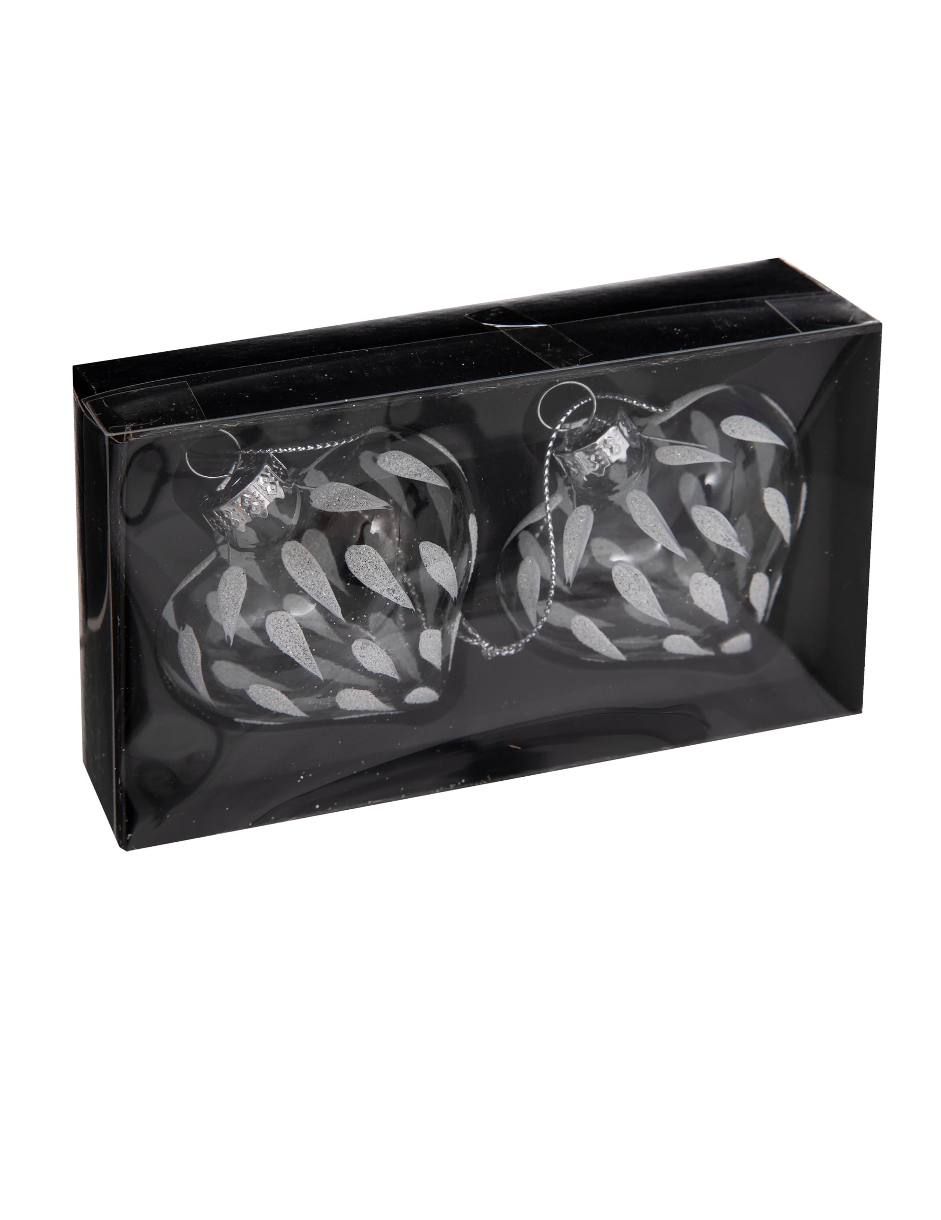 2er Set Herz-Schneekugeln aus Glas 6 cm zum Aufhängen 2er Set Herz-Schneekugeln aus Glas 6 cm zum Aufhängen von JJA