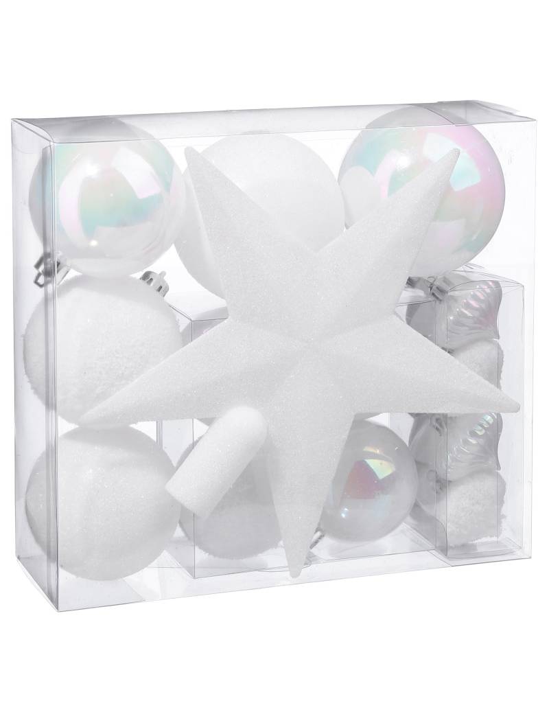 Christbaumschmuck weiss 18-teilig von JJA