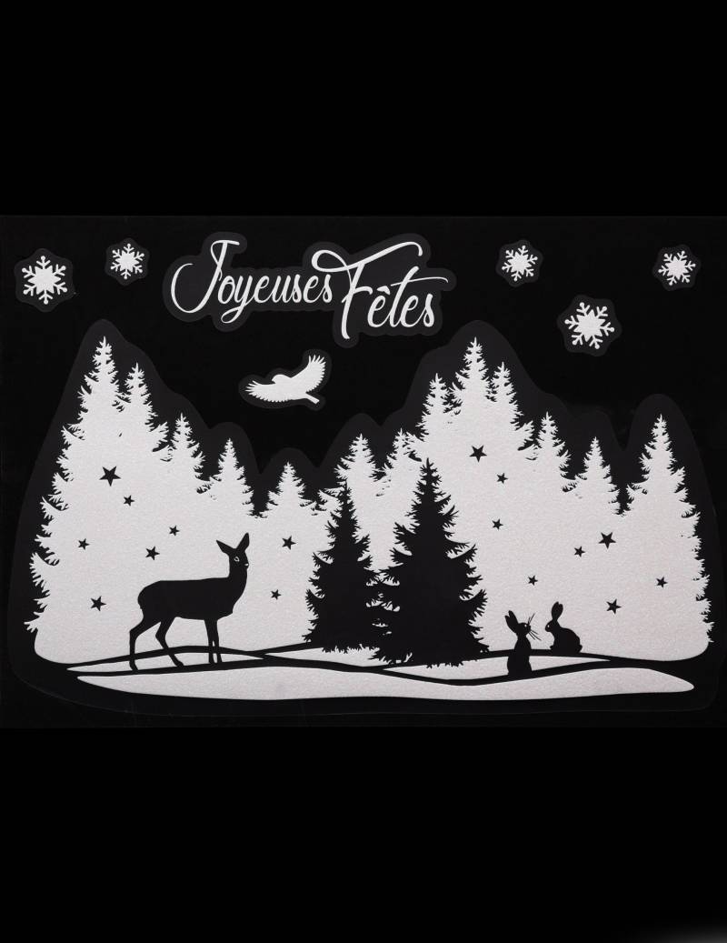 Fenstersticker Weihnachten Landschaft 29 x 40 cm von JJA
