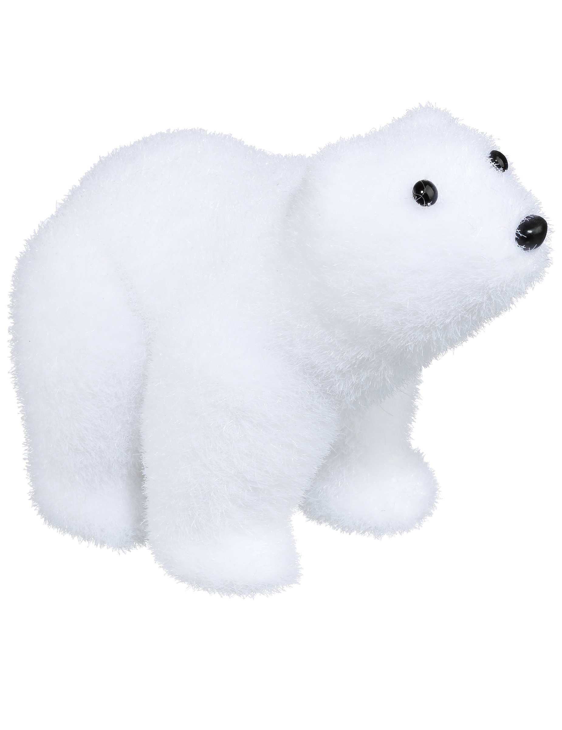 Flauschiger Eisbär Weihnachts-Tischdeko weiß-schwarz 10 cm Flauschiger Eisbär Weihnachts-Tischdeko weiß-schwarz 10 cm von JJA