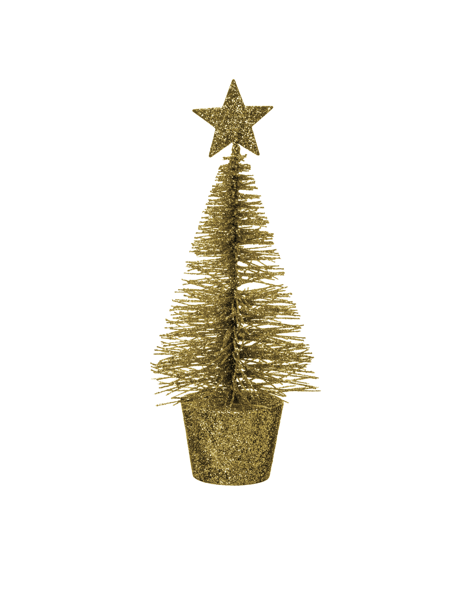 Goldener Metall-Tannenbaum Dekofigur 14 cm mit Glitzer Goldener Metall-Tannenbaum Dekofigur 14 cm mit Glitzer von JJA