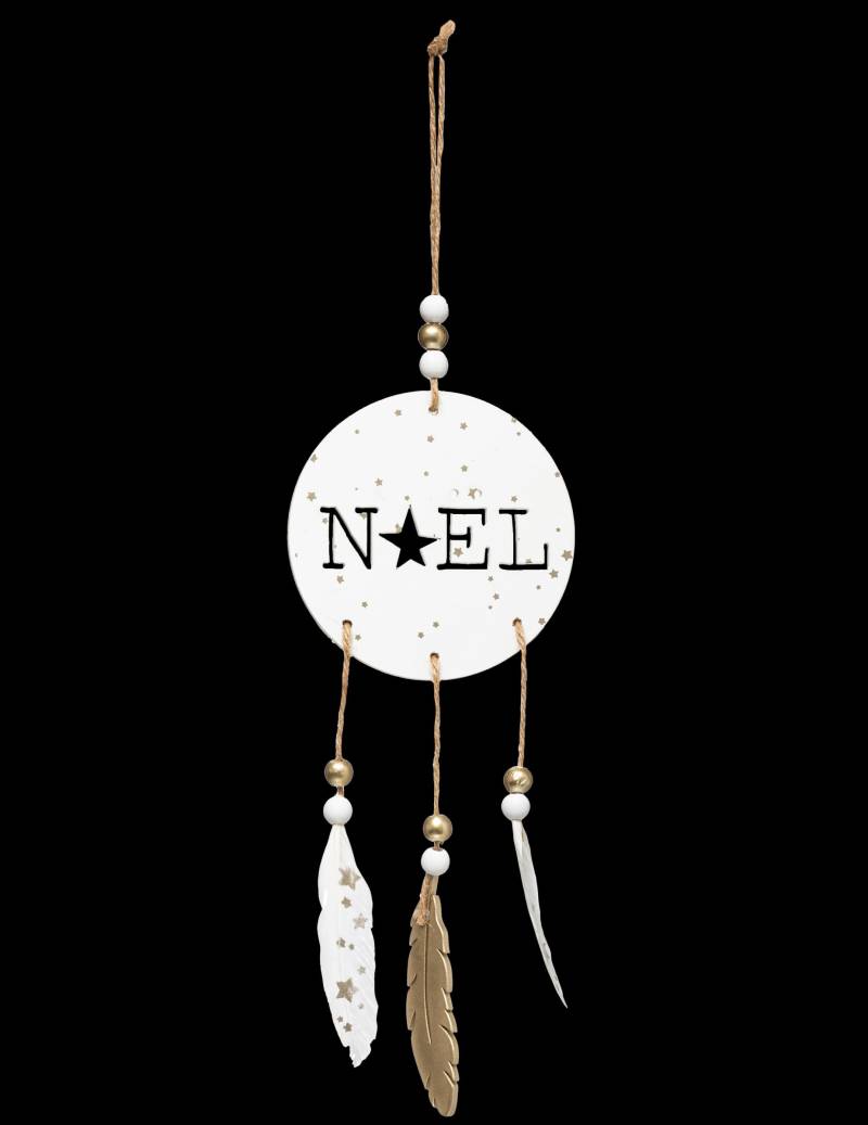 Holzanhänger Boho Federn Weihnachtsdekoration 28 cm von JJA