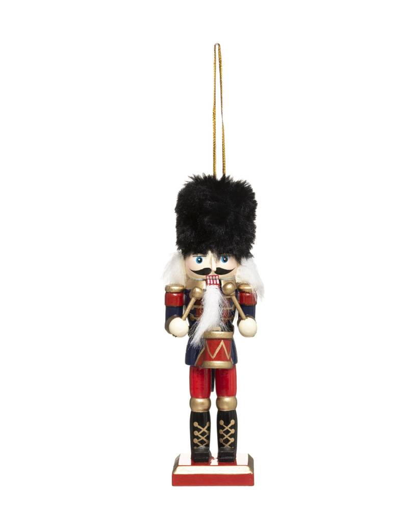Nussknacker Weihnachtsanhänger aus Holz 12 cm traditioneller Soldat Nussknacker Weihnachtsanhänger aus Holz 12 cm traditioneller Soldat von JJA