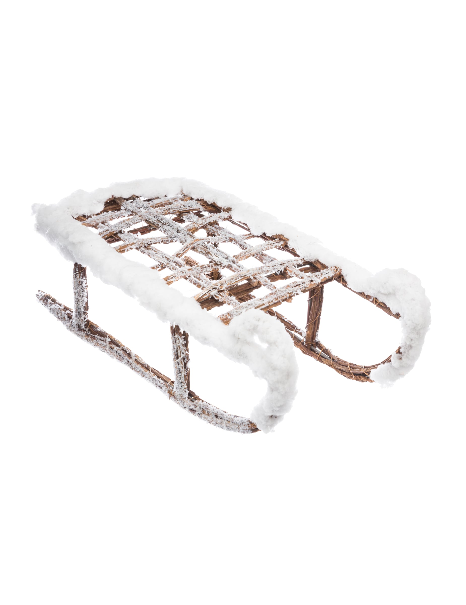 Schneebedeckter Holzschlitten Dekoration 37,5 cm von JJA