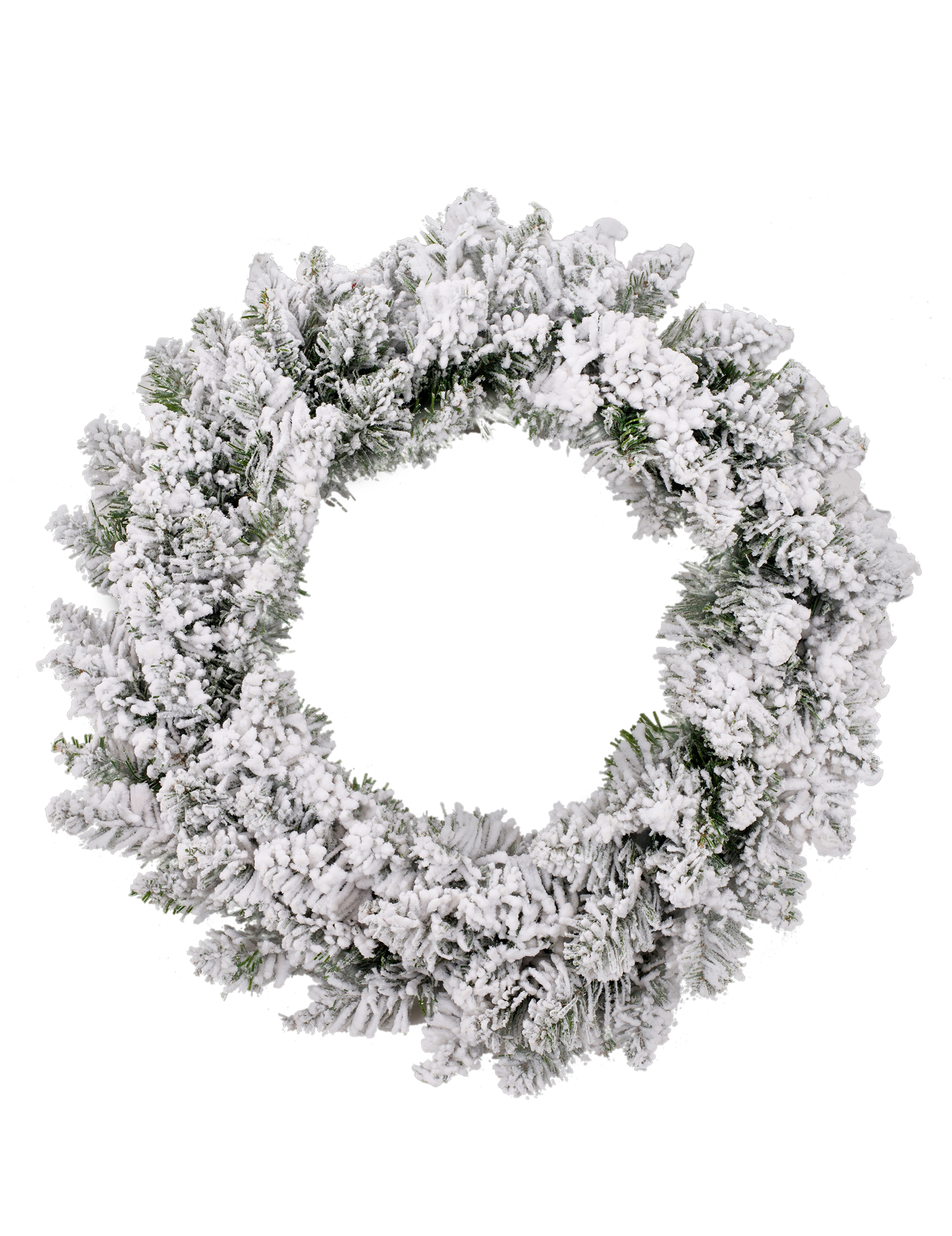Verschneiter Weihnachts-Türkranz grün-weiß 40 cm von JJA