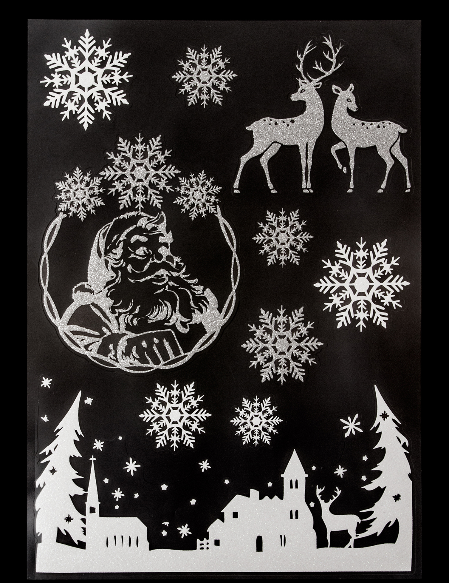 Weihnachten-Fensterbild Schneeoptik weiß Weihnachten-Fensterbild Schneeoptik weiß von JJA
