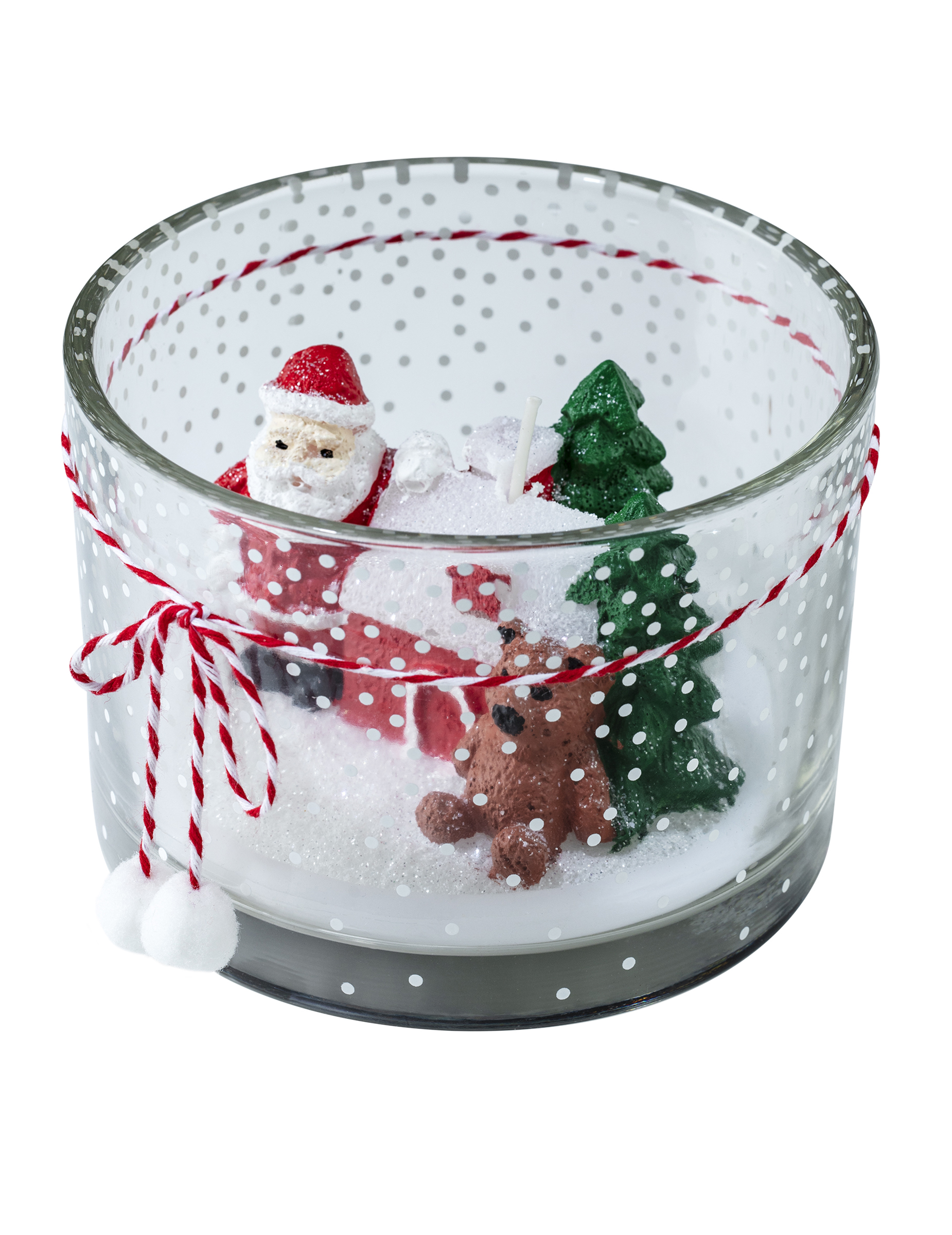 Weihnachtliches Kerzen-Dekoglas mit Kerze bunt 130 g Weihnachtliches Kerzen-Dekoglas mit Kerze bunt 130 g von JJA